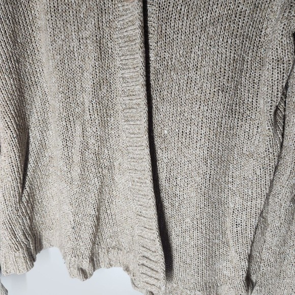 White Stag Women's Plus Size 2XL One Button Beige Long Sleeve Cardigan XXL LARGE - Picture 4 of 8